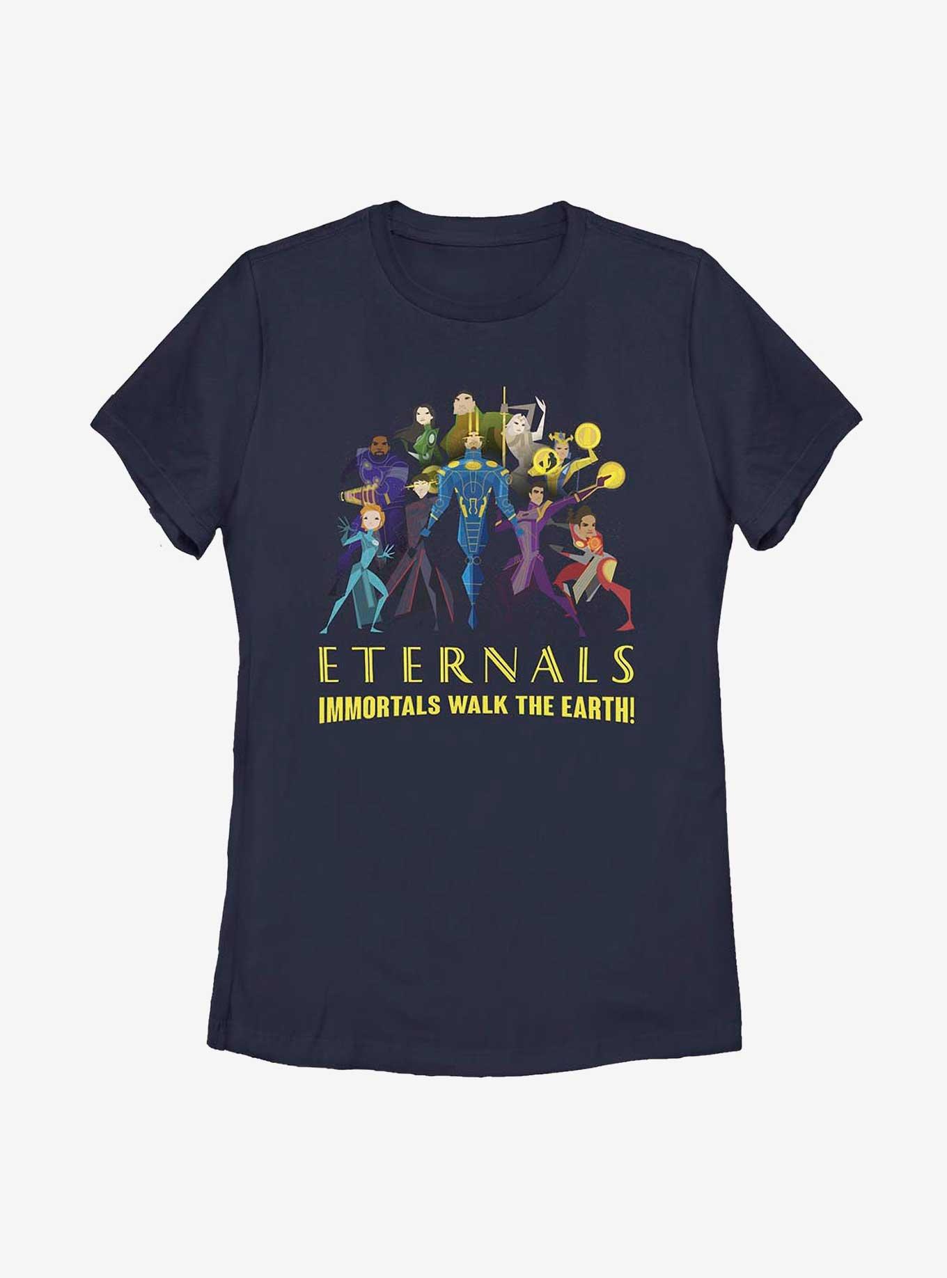 Marvel Eternals Cartoon Group Shot Womens T-Shirt, , hi-res