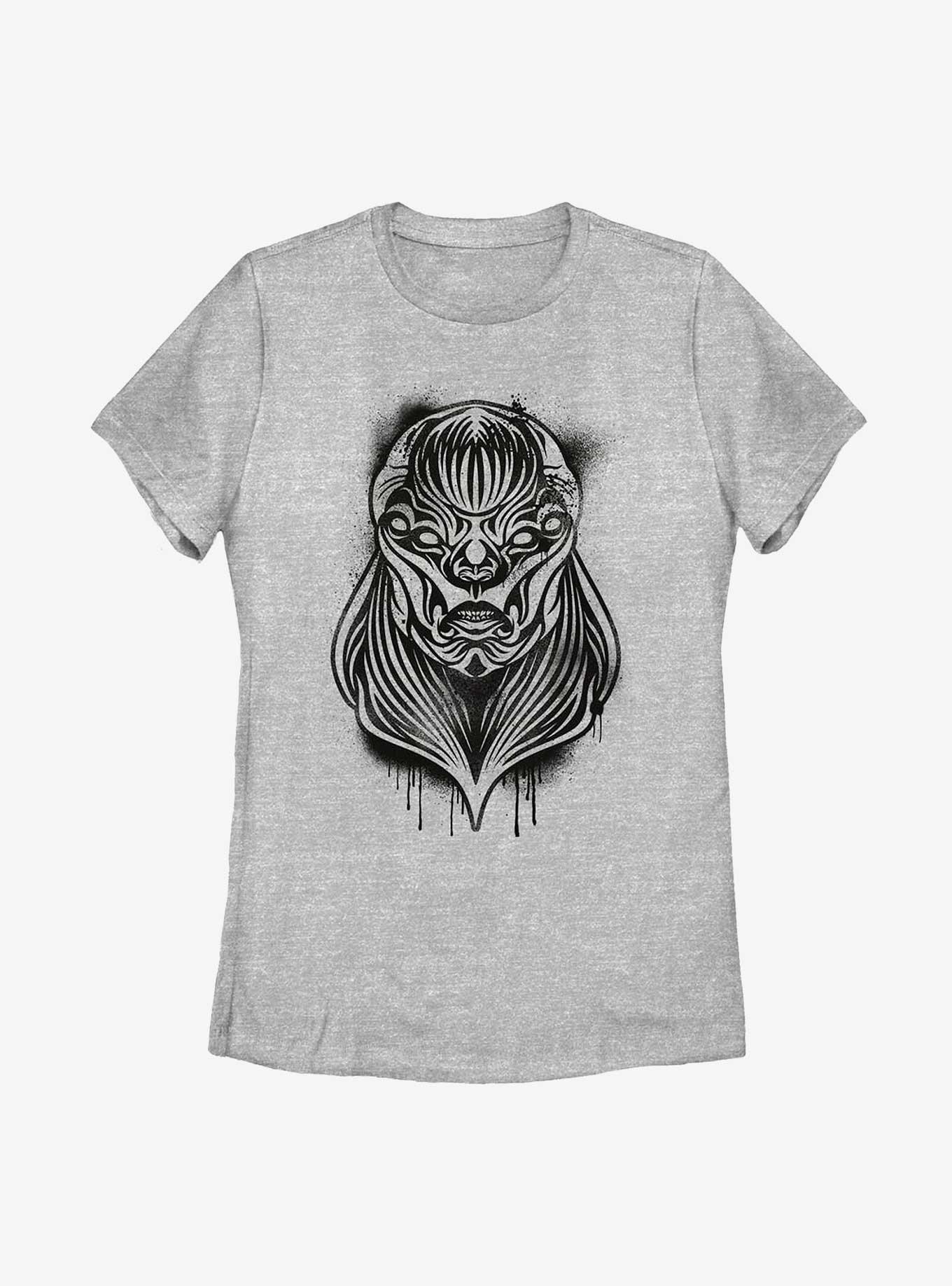 Marvel Eternals Kro Spray Paint Stencil Womens T-Shirt, ATH HTR, hi-res