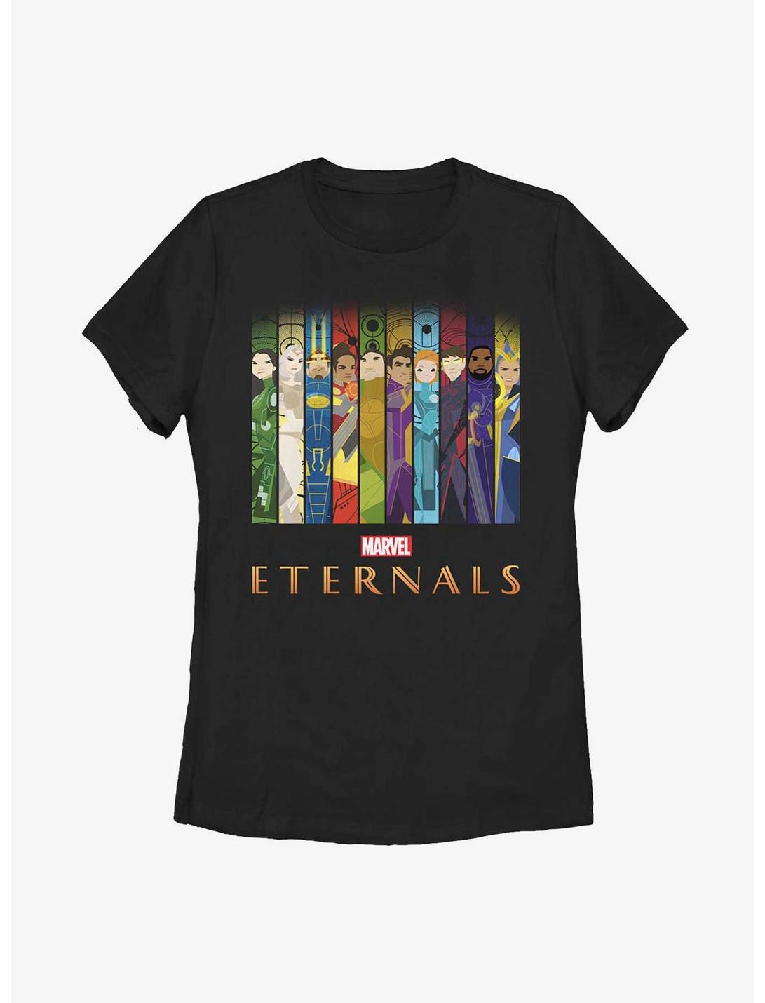 Marvel Eternals Vertical Box Ups Womens T-Shirt, BLACK, hi-res