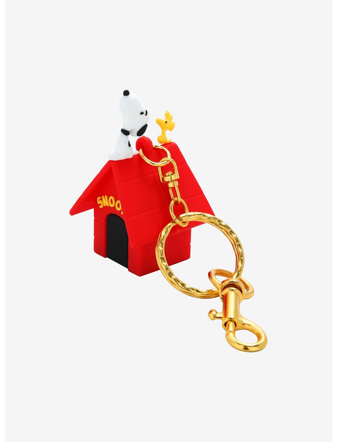 Peanuts Snoopy & Woodstock Dog House 3D Keychain - BoxLunch Exclusive, , hi-res