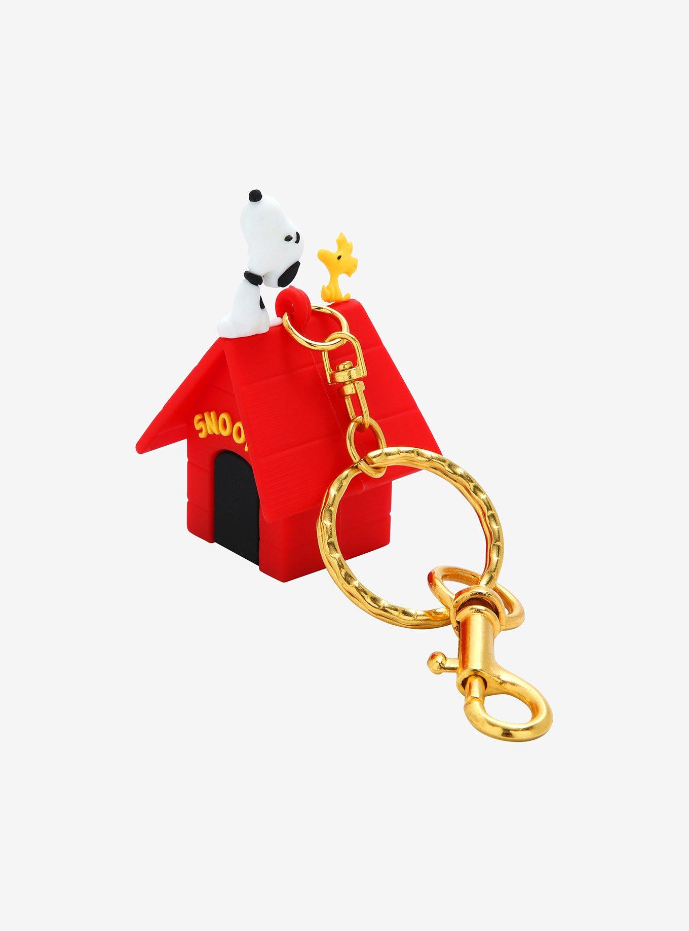 Peanuts Snoopy & Woodstock Dog House 3D Keychain - BoxLunch