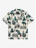 The Lord of the Rings Scenic Characters Allover Print Woven Button-Up - BoxLunch Exclusive, SAGE, hi-res