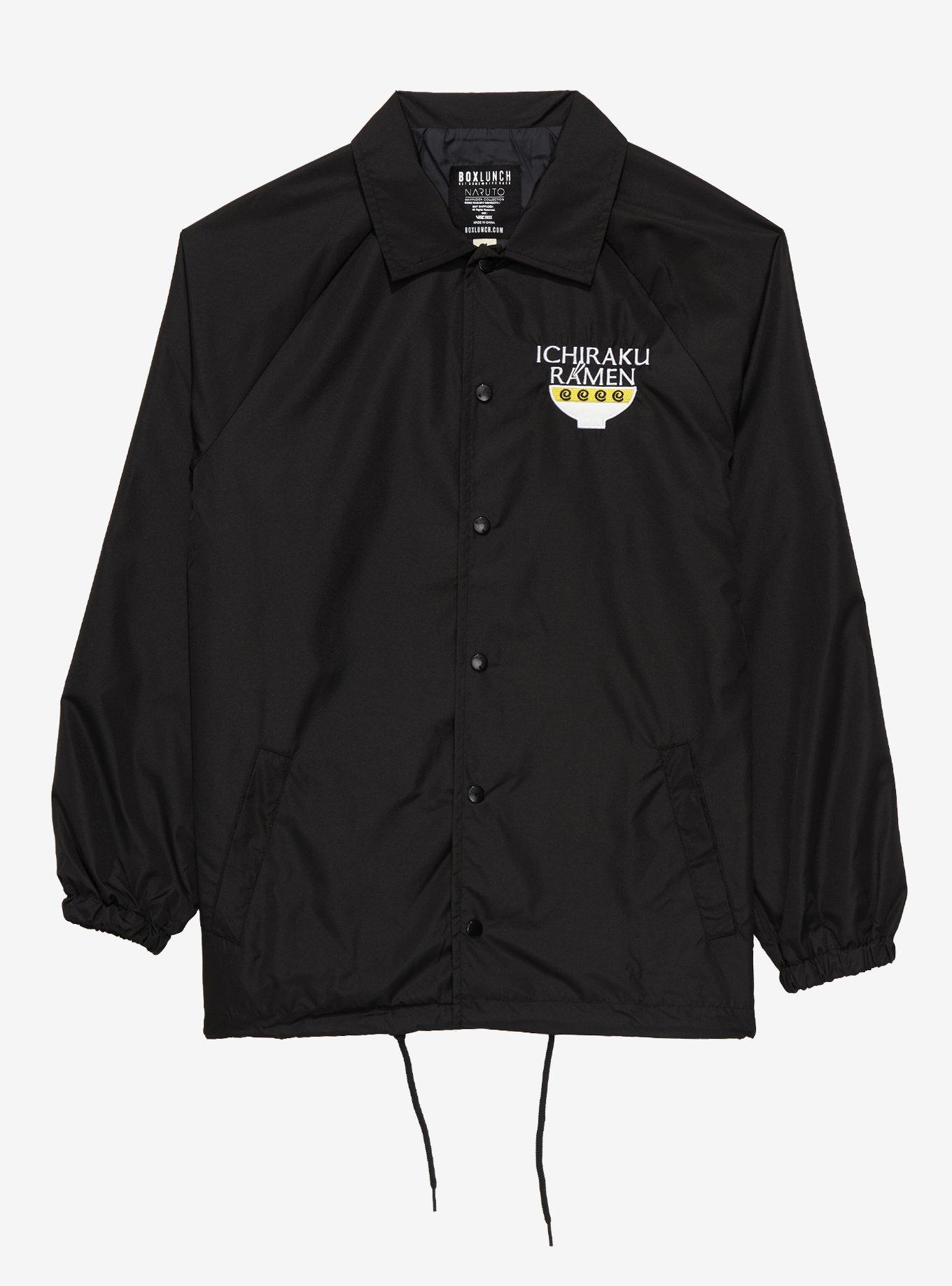 Naruto Shippuden Ichiraku Ramen Coach's Jacket - BoxLunch Exclusive, BLACK, hi-res