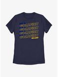 Ted Lasso Be A Goldfish Stack Womens T-Shirt, NAVY, hi-res