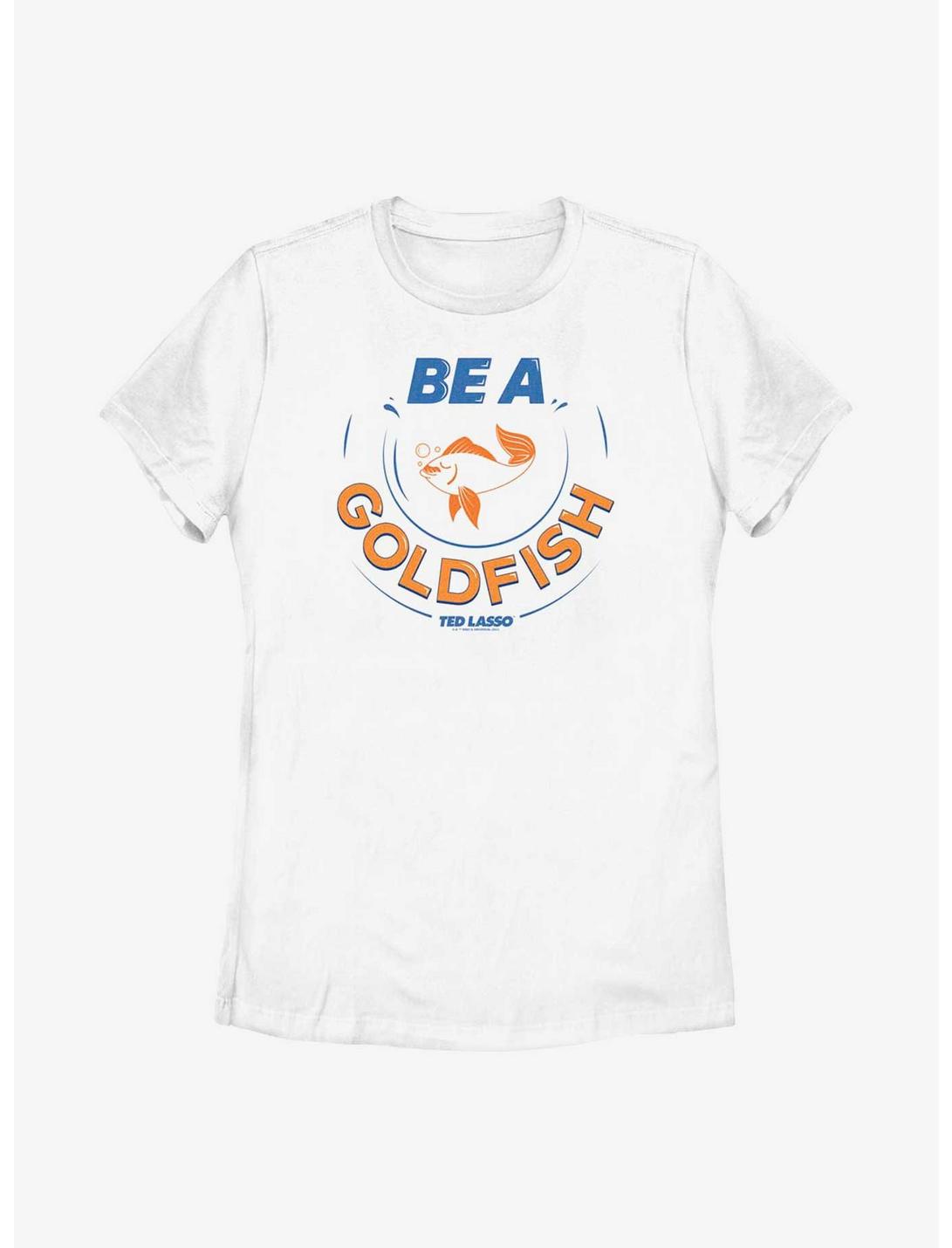 Ted Lasso Be A Goldfish Alt Womens T-Shirt, WHITE, hi-res