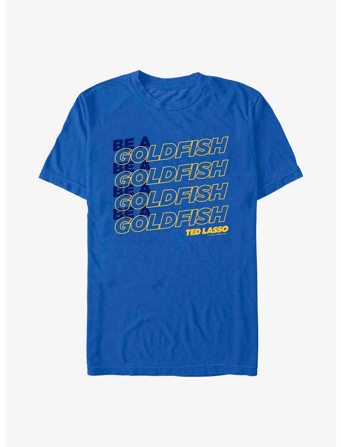 Ted Lasso Be A Goldfish Stack T-Shirt, ROYAL, hi-res