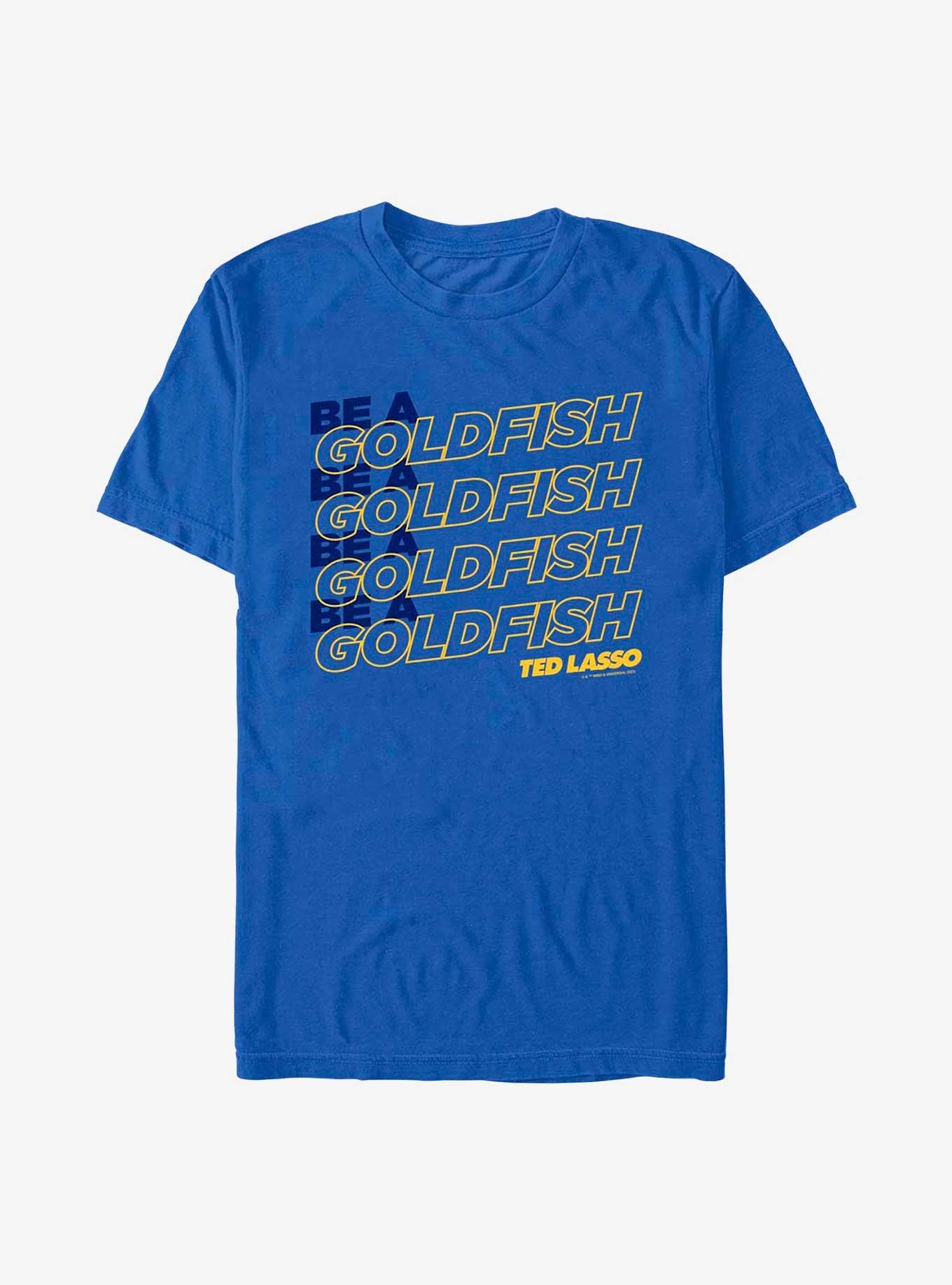 Ted Lasso Be A Goldfish Stack T-Shirt, ROYAL, hi-res