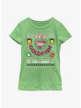 Ted Lasso Be A Goldfish Ugly Sweater Youth Girls T-Shirt, GRN APPLE, hi-res