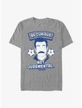 Ted Lasso Curious Not Judgmental T-Shirt, DRKGRY HTR, hi-res