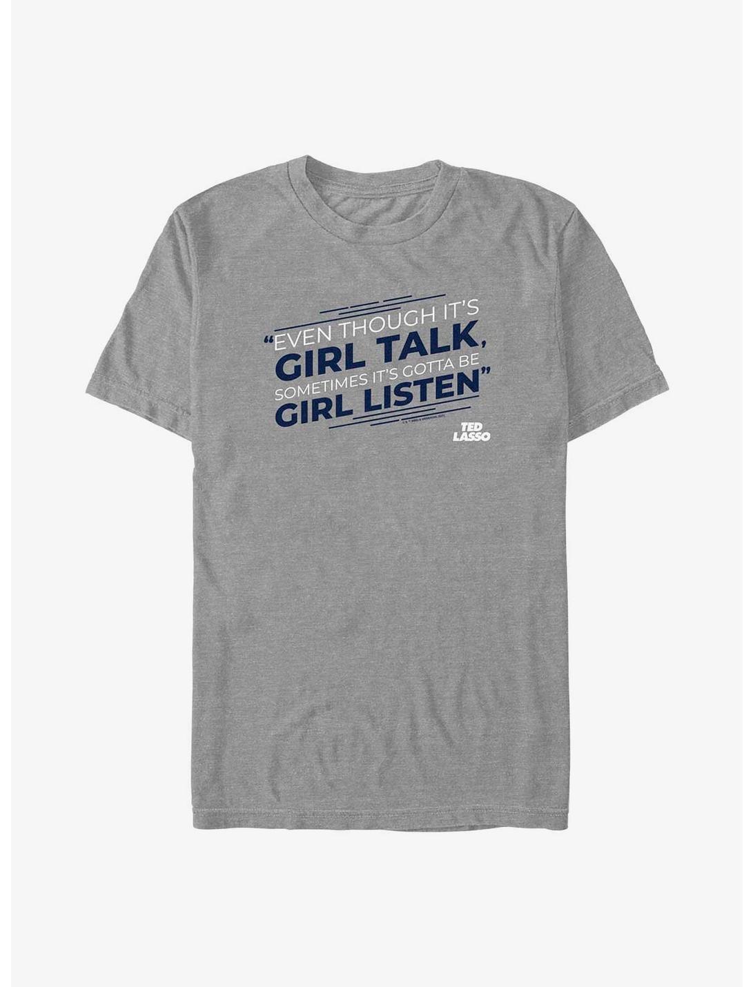 Ted Lasso Girl Talk Girl Listen T-Shirt, DRKGRY HTR, hi-res