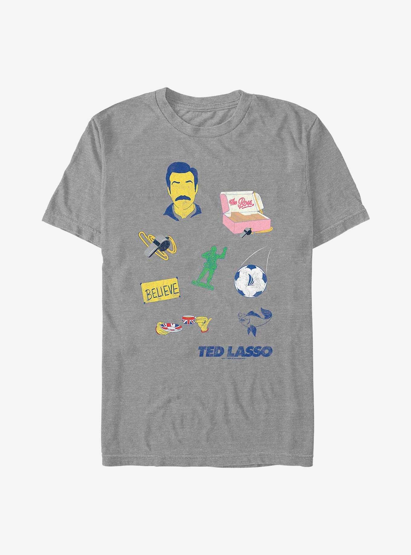 Ted Lasso Icons T-Shirt, DRKGRY HTR, hi-res