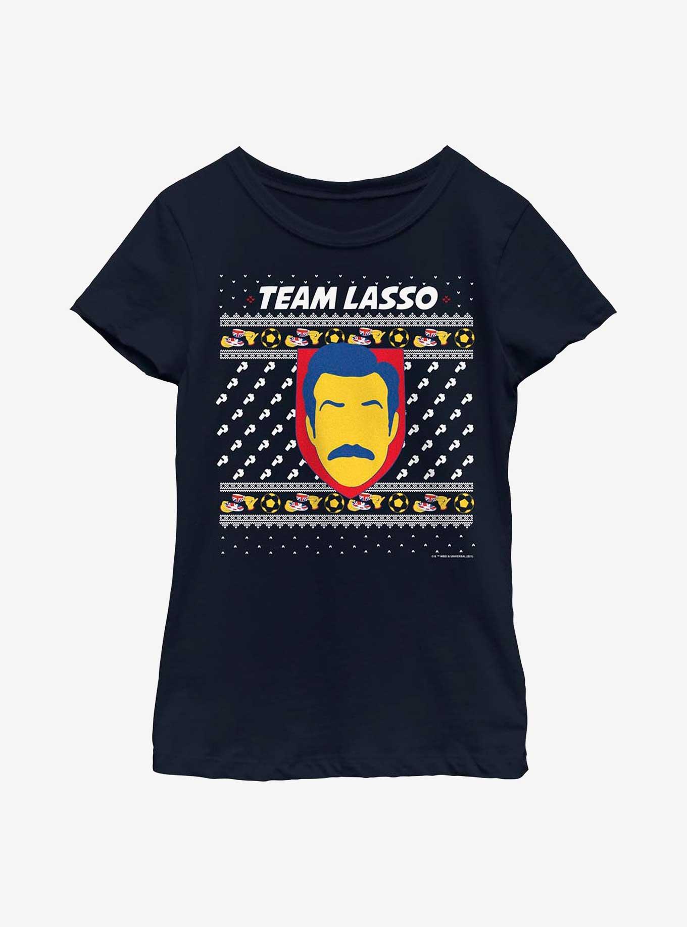 Ted Lasso Team Lasso Ugly Sweater Youth Girls T-Shirt, , hi-res