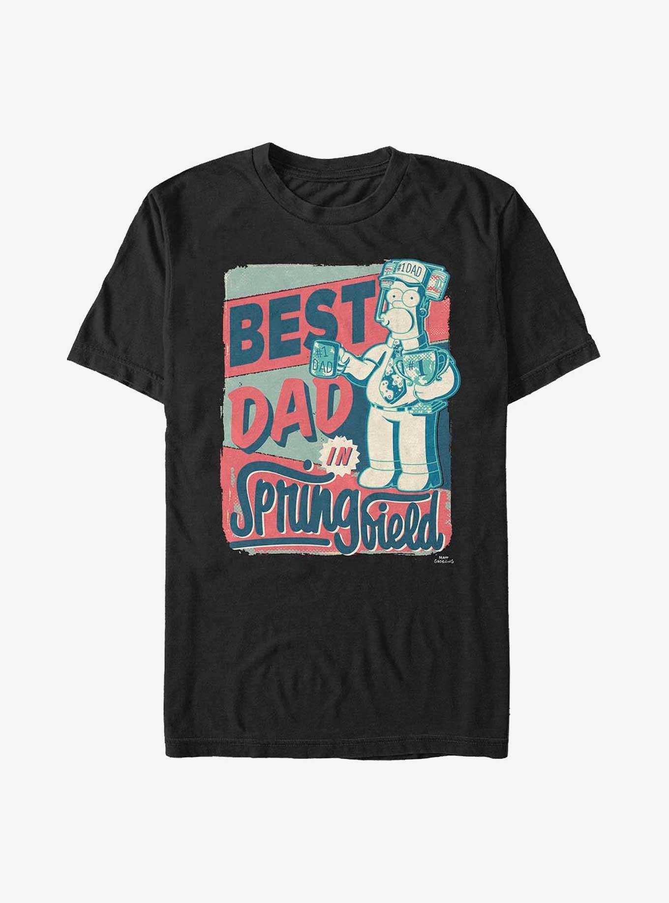 The Simpsons Best Dad Springfield T-Shirt, BLACK, hi-res