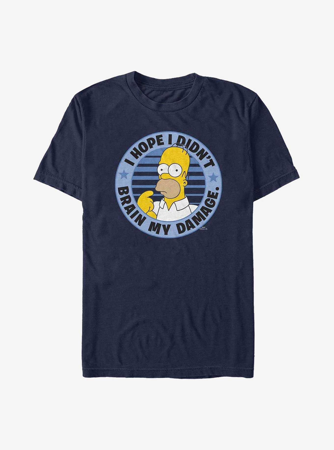 The Simpsons Brain My Damage T-Shirt, , hi-res