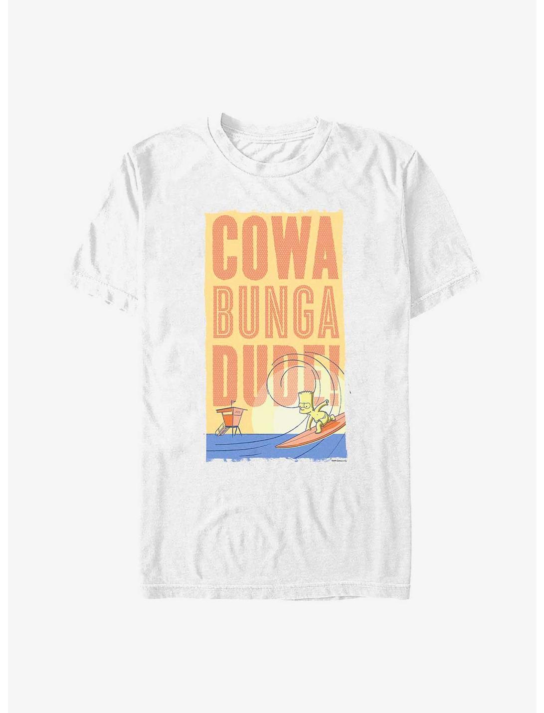 The Simpsons Cowa Bunga Dude T-Shirt, WHITE, hi-res
