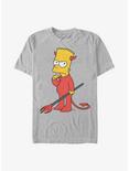 The Simpsons Devil Bart T-Shirt, SILVER, hi-res