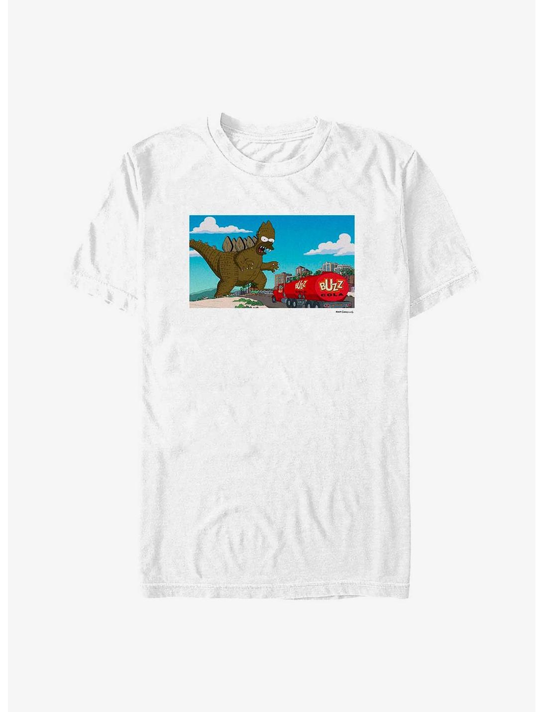 The Simpsons Godzilla Homer T-Shirt, WHITE, hi-res