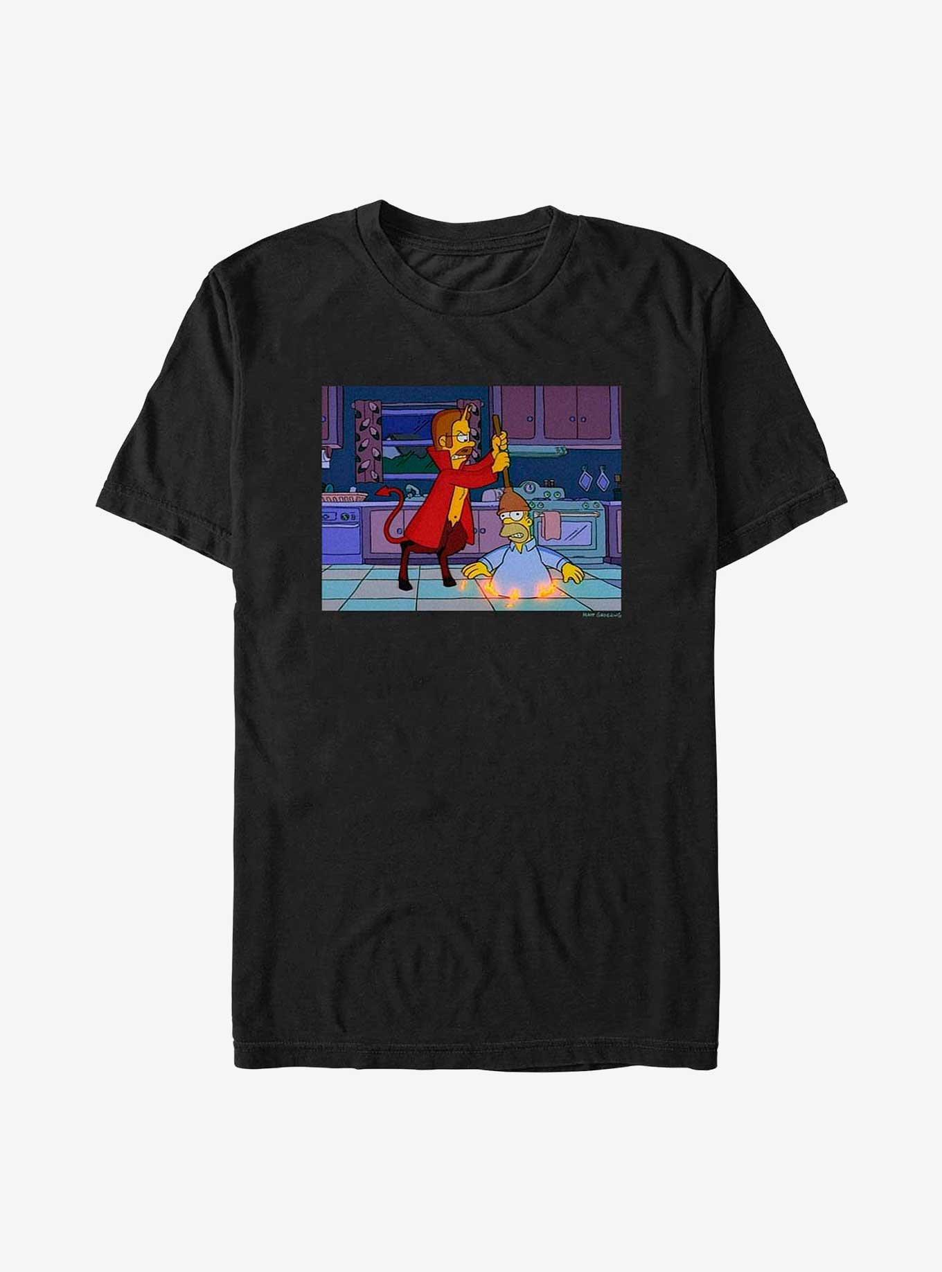 The Simpsons Homer Hell T-Shirt, BLACK, hi-res