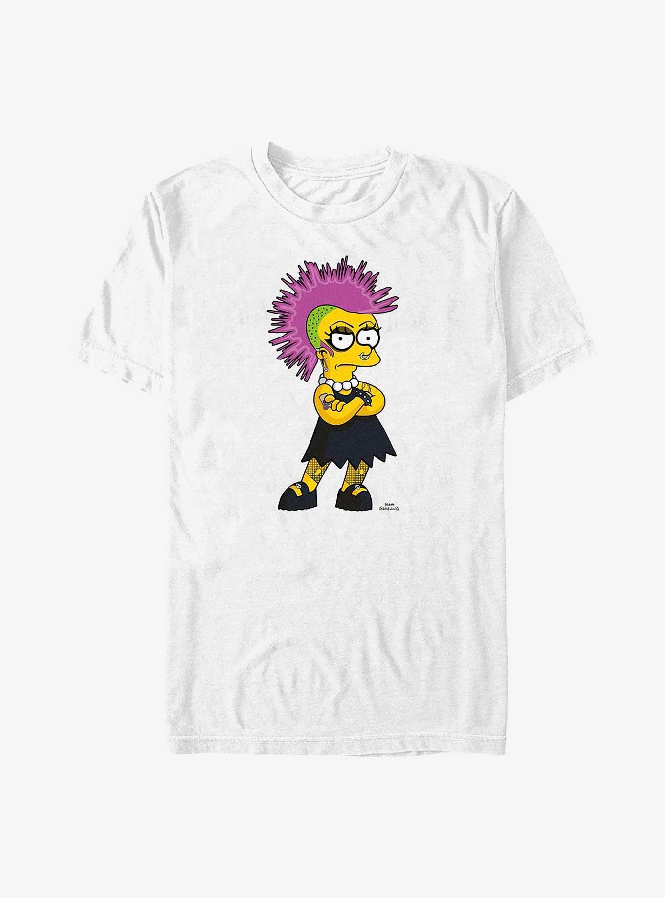 The Simpsons Lisa Punk T-Shirt, WHITE, hi-res