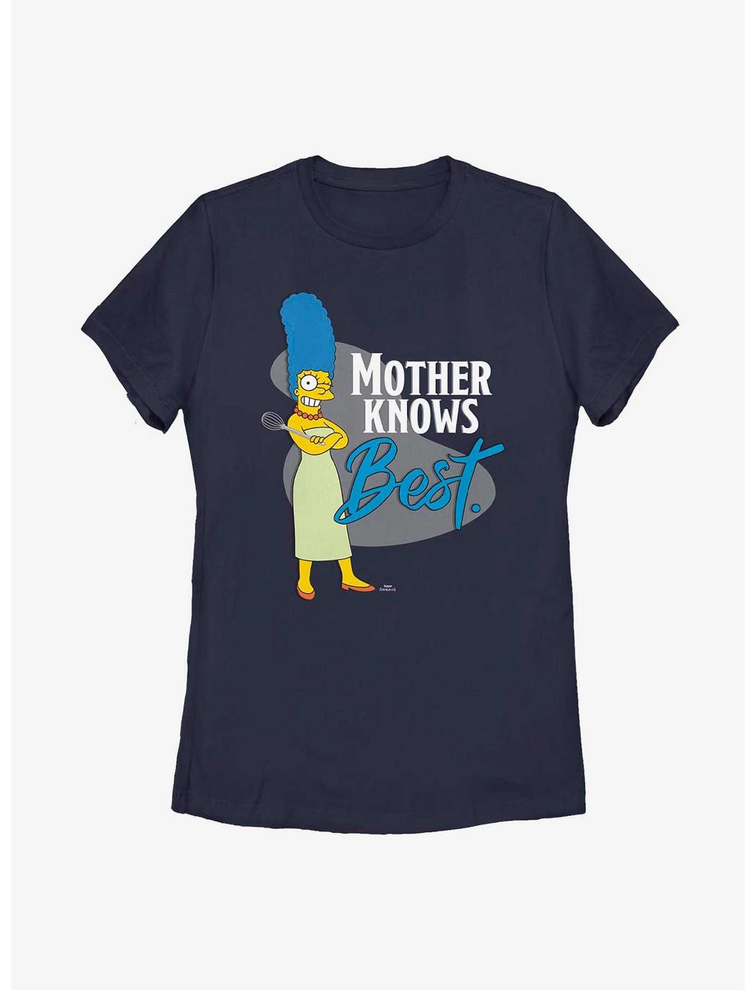 The Simpsons Mother Knows Womens T-Shirt, NAVY, hi-res