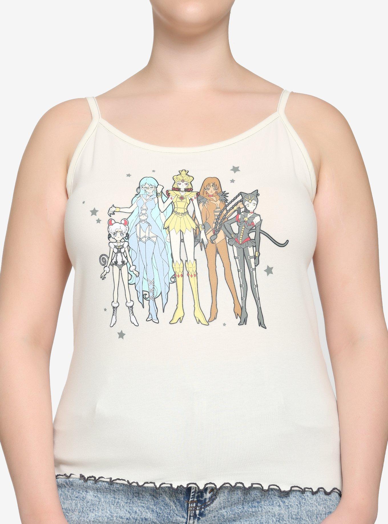 Pretty Guardian Sailor Moon Shadow Galaxia Girls Strappy Tank Top Plus Size, MULTI, hi-res