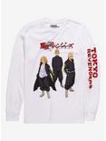 Tokyo Revengers Trio Portrait Long Sleeve T-Shirt - BoxLunch Exclusive , OFF WHITE, hi-res