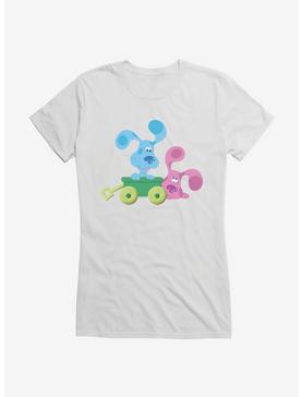 Blue's Clues Magenta And Blue Wagon Ride Girls T-Shirt, WHITE, hi-res