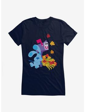 Blue's Clues Mailbox And Blue Autumn Leaves Girls T-Shirt, , hi-res