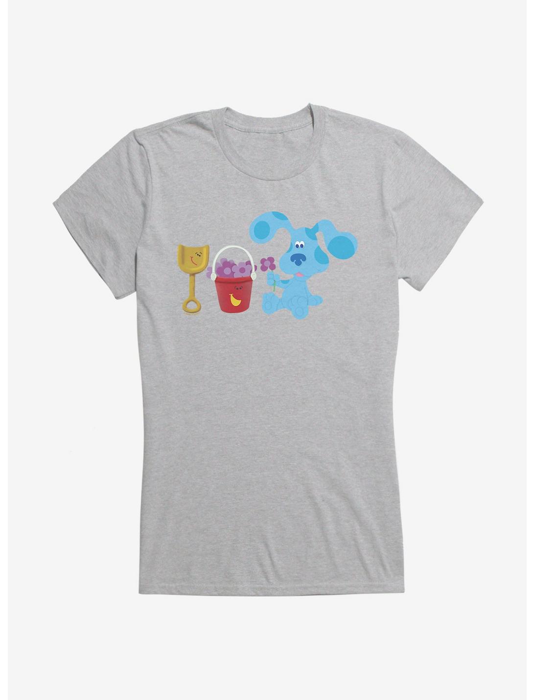 Blue's Clues Shovel And Pail Flower Picking Girls T-Shirt, HEATHER, hi-res