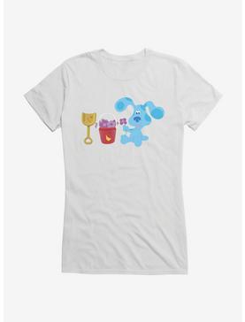 Blue's Clues Shovel And Pail Flower Picking Girls T-Shirt, WHITE, hi-res