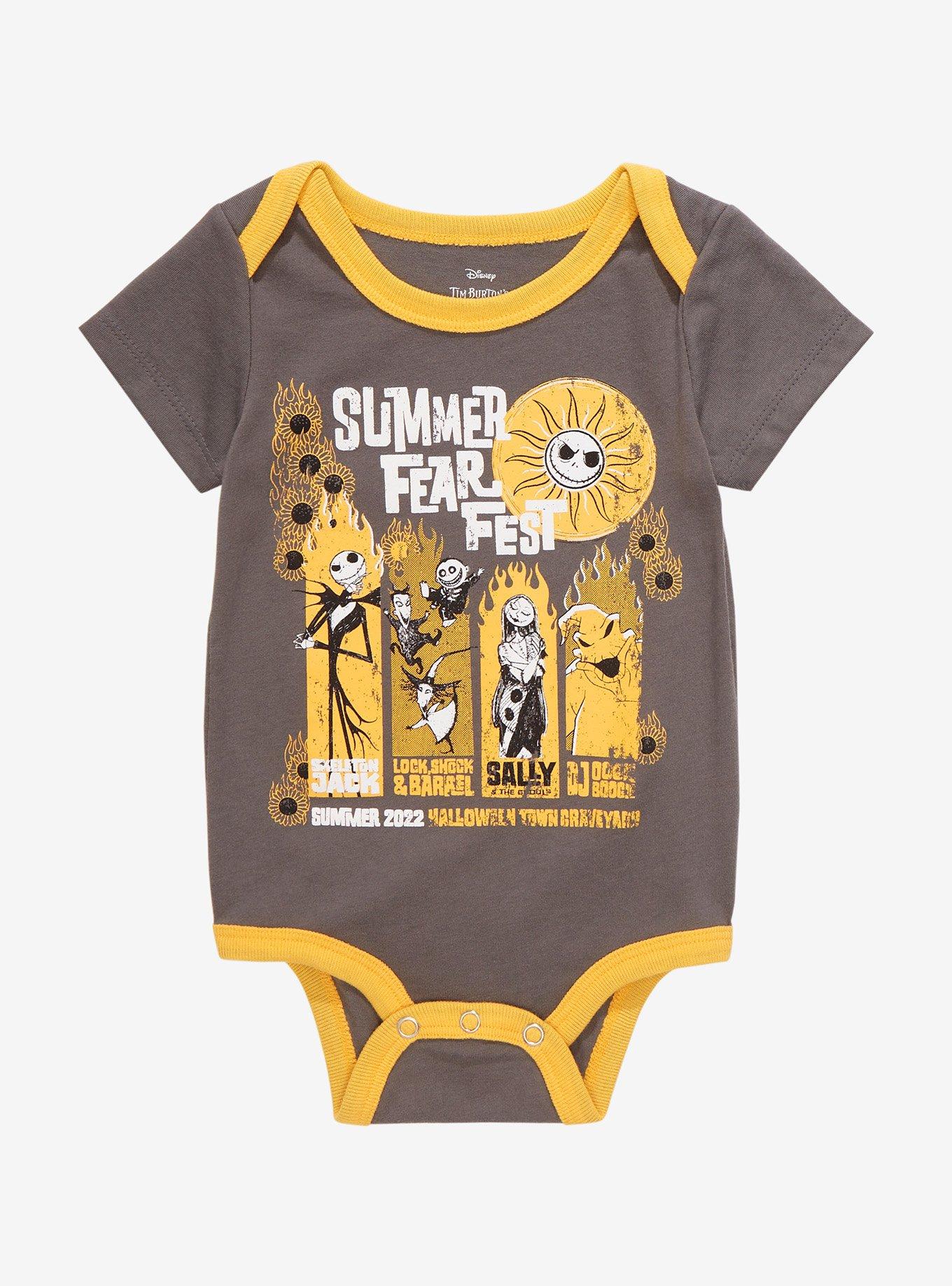 Disney The Nightmare Before Christmas Characters Summer Fear Fest Infant One-Piece- BoxLunch Exclusive, CHARCOAL, hi-res