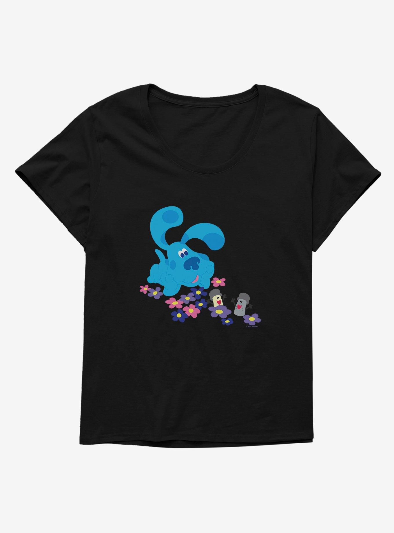 Blue's Clues Playful Mr Salt And Mrs Pepper Girls T-Shirt Plus Size, BLACK, hi-res