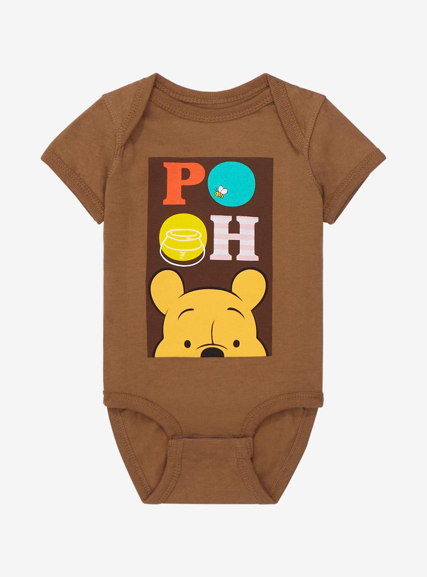 Disney Winnie the Pooh Colorful Pooh Peeking Infant OnePiece