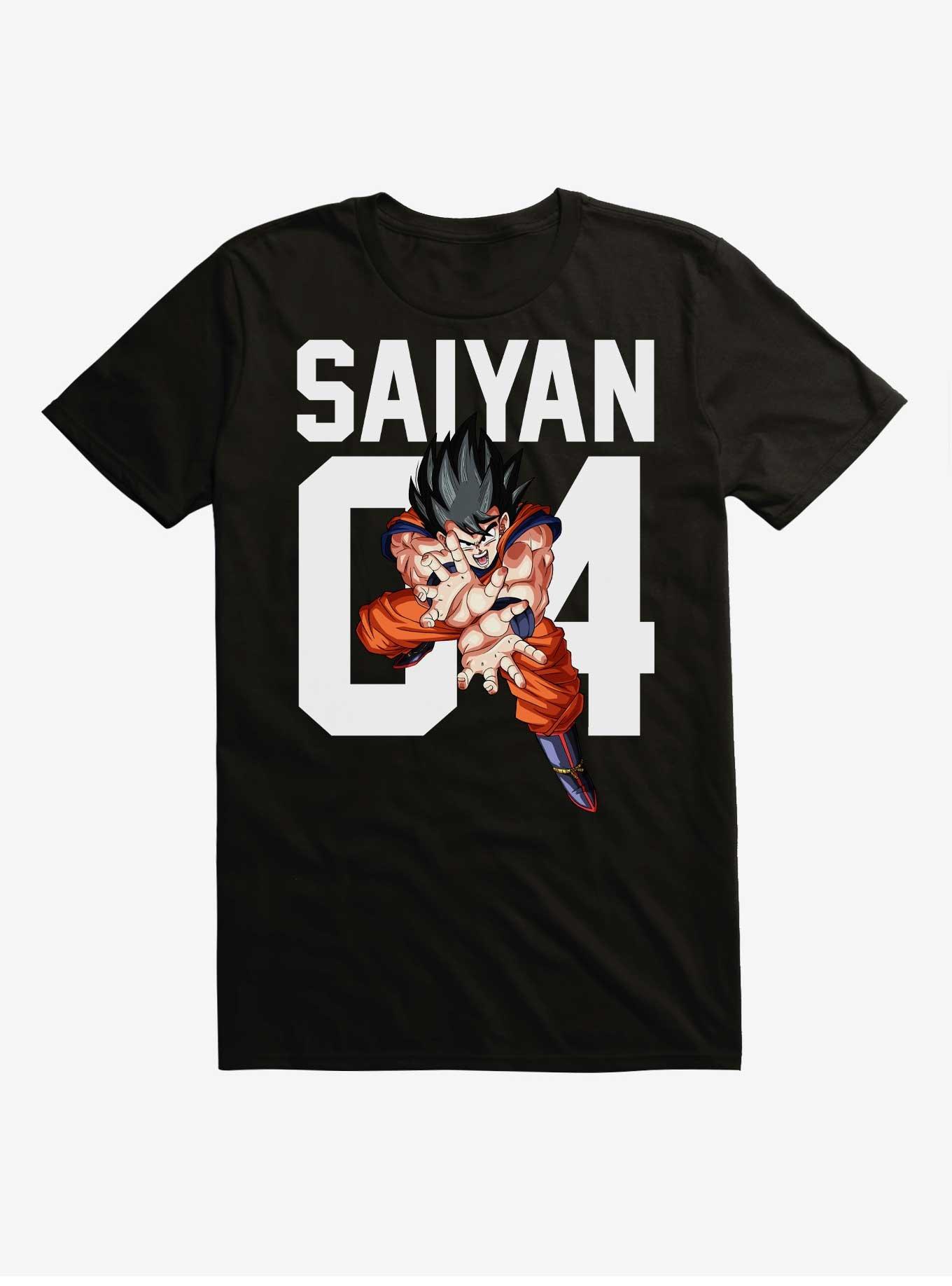 Dragon Ball Z Goku Saiyan Jersey Number T-Shirt, BLACK, hi-res