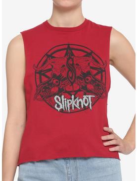 Slipknot Mirrored Goat Girls Crop Muscle Tank Top, , hi-res