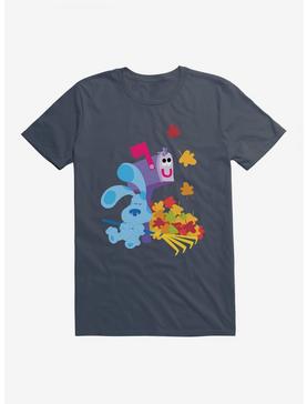 Blue's Clues Mailbox And Blue Autumn Leaves T-Shirt, LAKE, hi-res