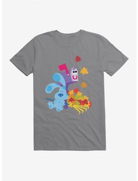 Blue's Clues Mailbox And Blue Autumn Leaves T-Shirt, STORM GREY, hi-res