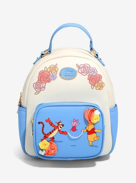 Disney Winnie the Pooh Our Universe Mini Backpack Floral Plaid Pink Black s-l400.jpg main image 2