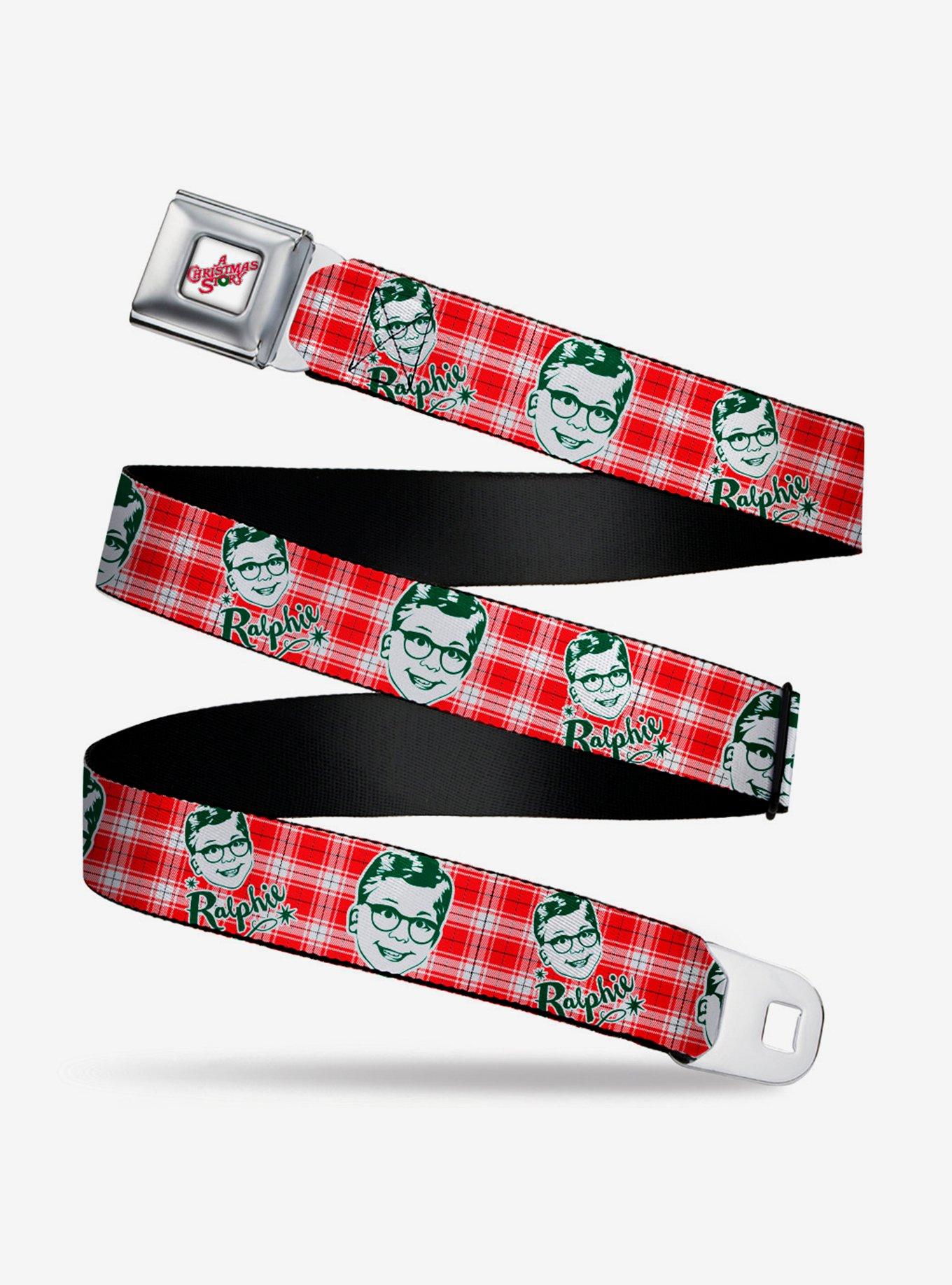 A Christmas Story Ralphie Plaid Youth Seatbelt Belt, , hi-res