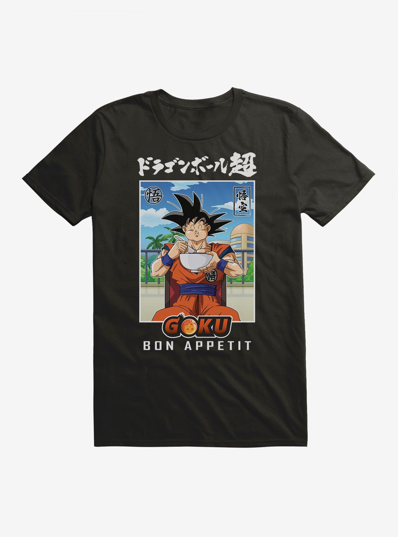 Dragon Ball Super Goku Bon Appetit Extra Soft T-Shirt, BLACK, hi-res