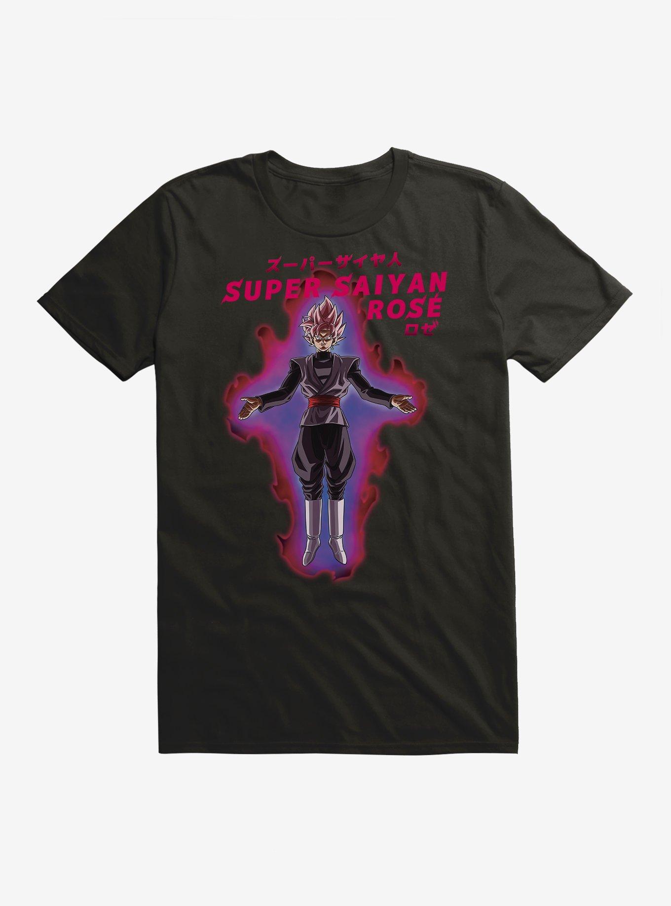 Dragon Ball Super Super Saiyan Ros?lame Aura Extra Soft T-Shirt, BLACK, hi-res