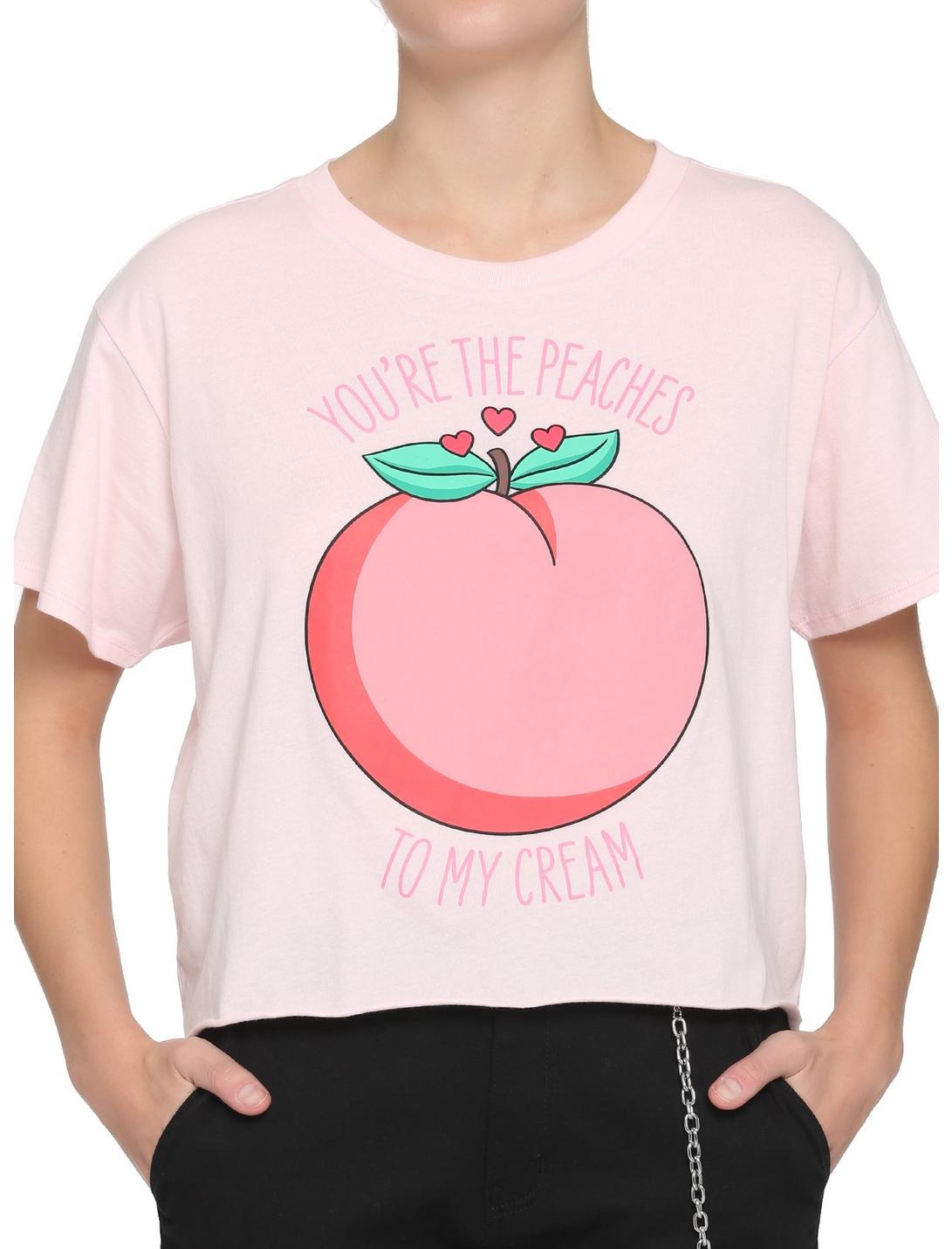 Peaches & Cream Girls Crop T-Shirt, PEACH, hi-res