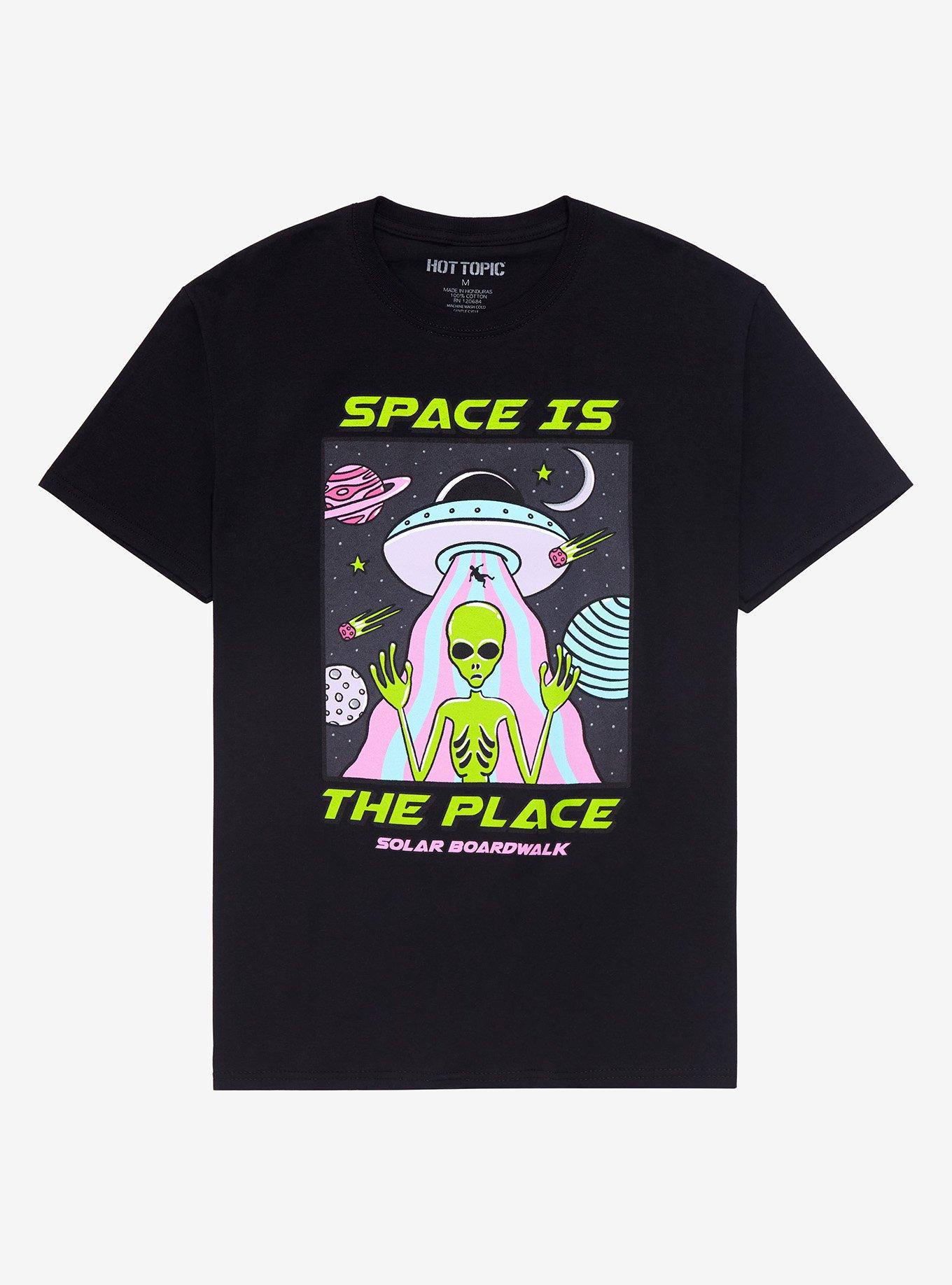 Alien Space Boyfriend Fit Girls T-Shirt, MULTI, hi-res