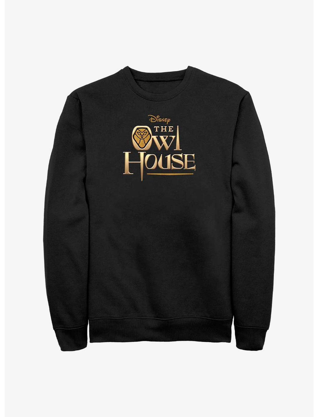 Disney The Owl House Gold Logo Sweatshirt, BLACK, hi-res