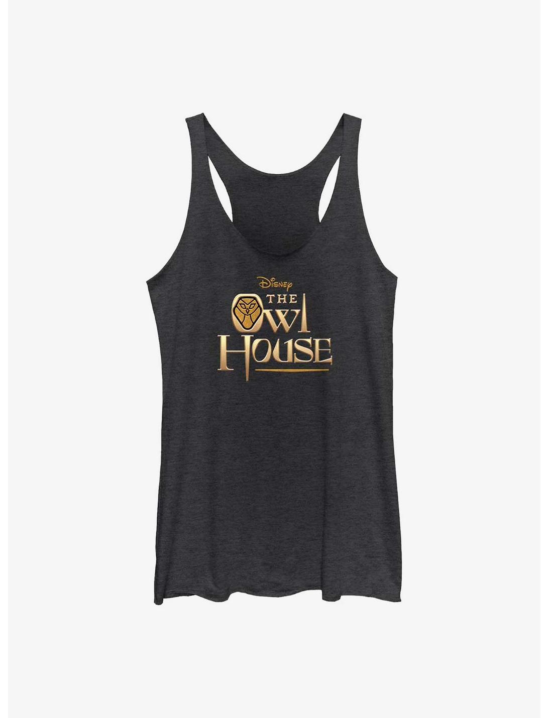 Disney The Owl House Gold Logo Girls Tank, BLK HTR, hi-res