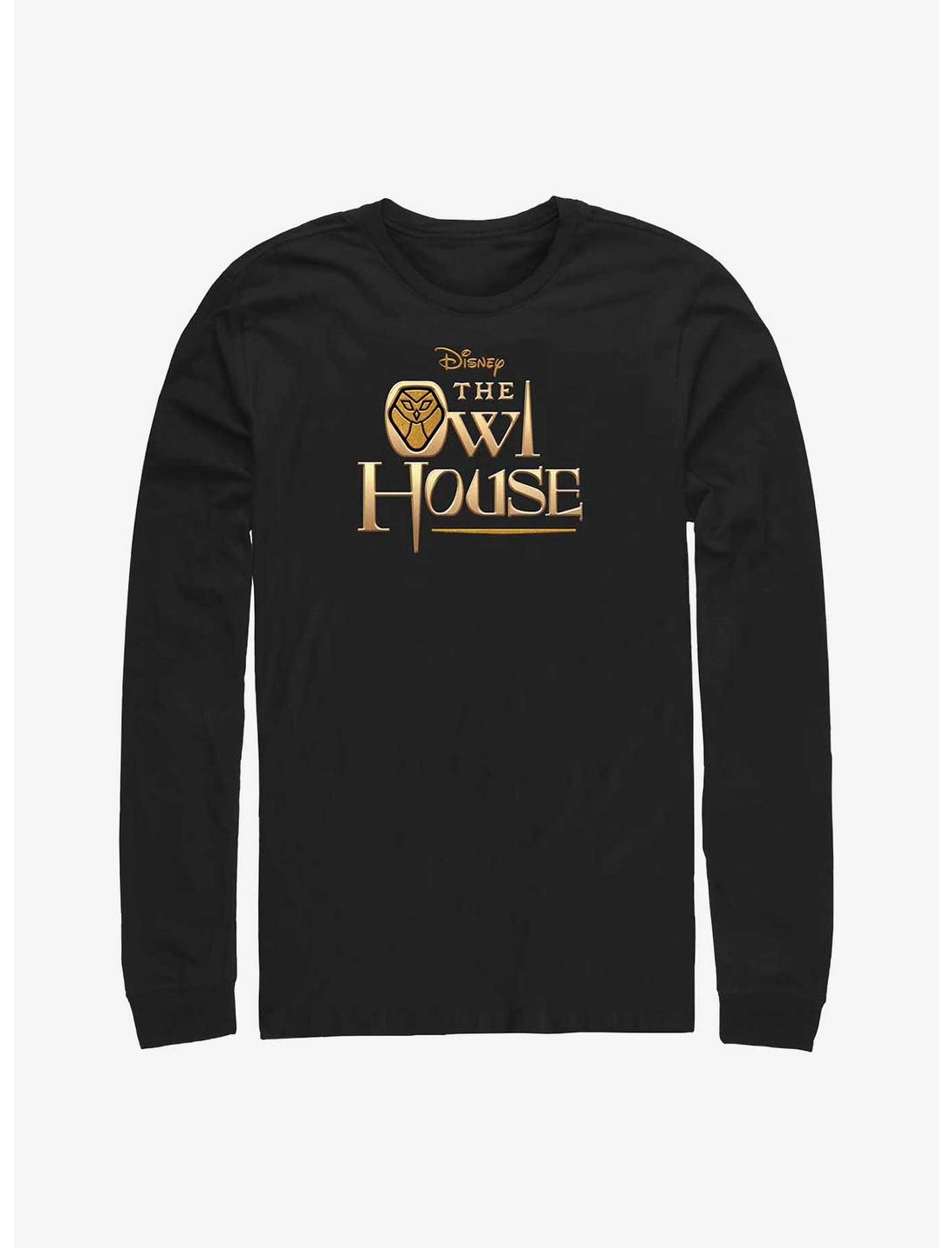 Disney The Owl House Gold Logo Long-Sleeve T-Shirt, BLACK, hi-res