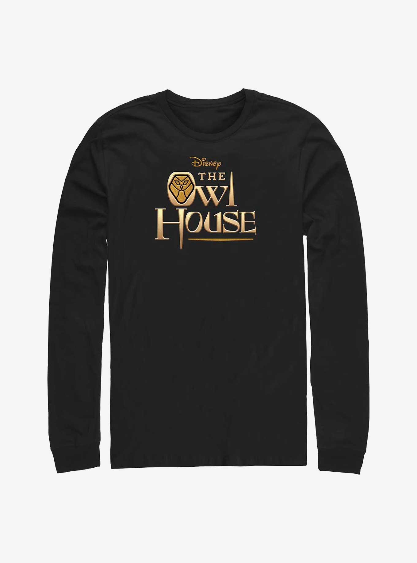 Disney The Owl House Gold Logo Long-Sleeve T-Shirt, BLACK, hi-res