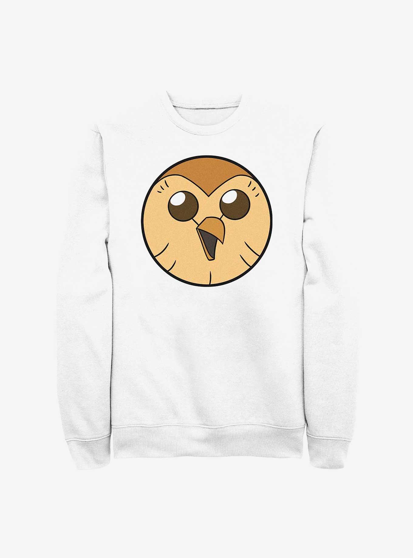 Disney The Owl House Solid Hooty Face Sweatshirt, WHITE, hi-res