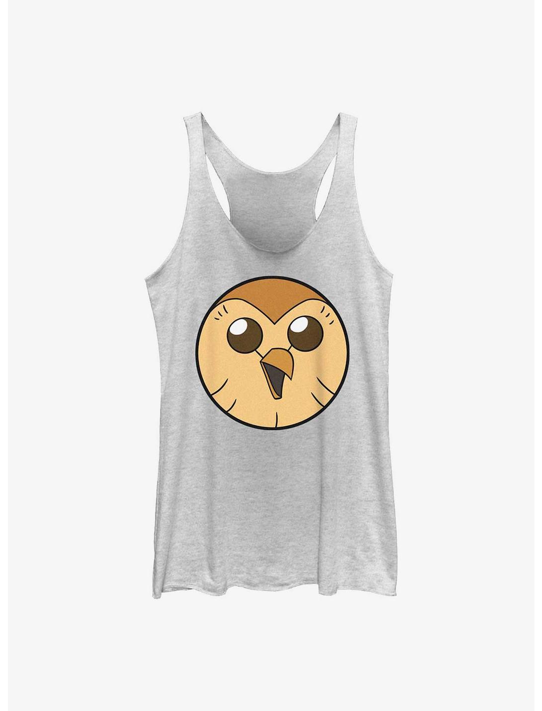 Disney The Owl House Solid Hooty Face Girls Tank, WHITE HTR, hi-res