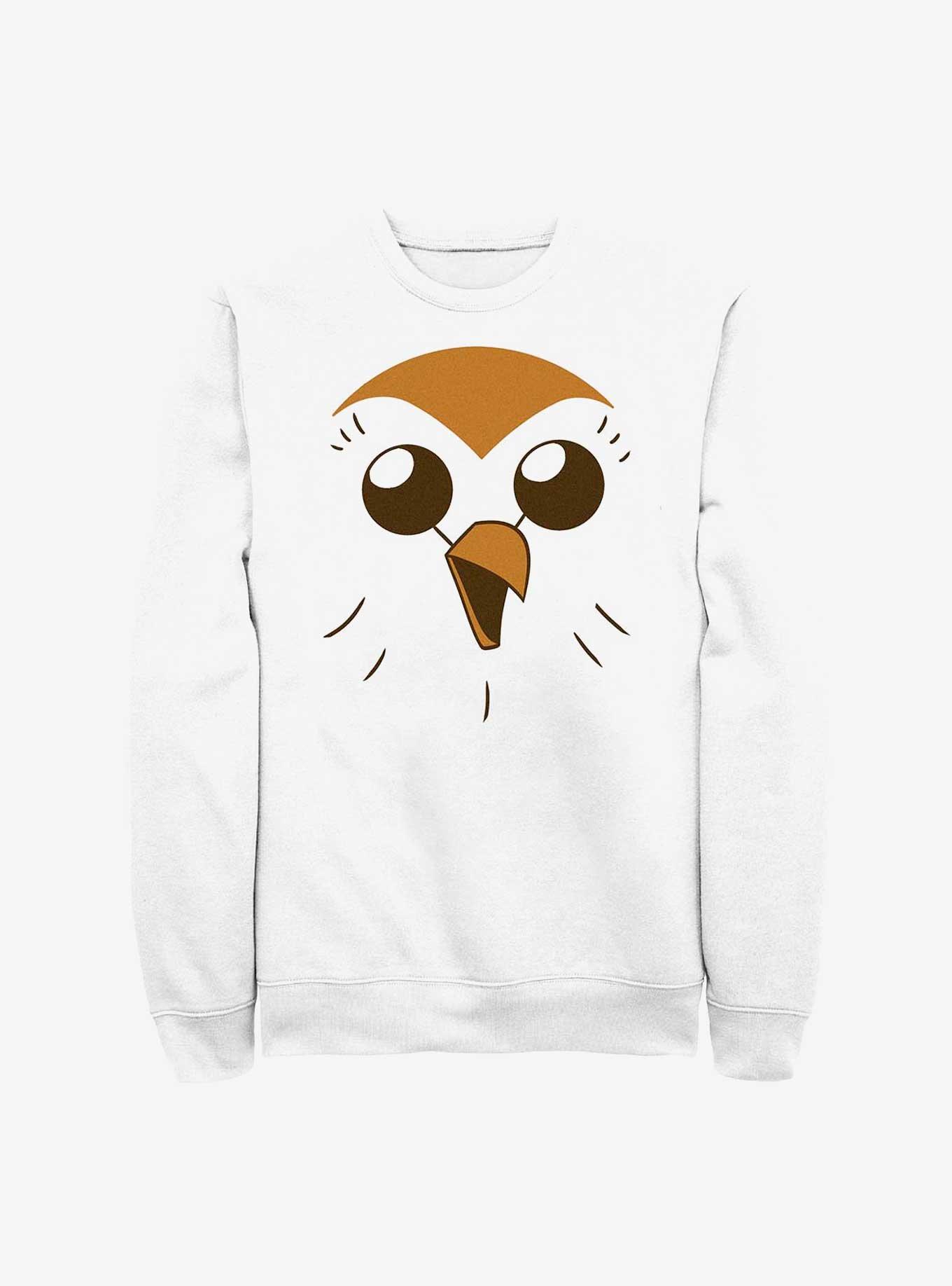 Disney The Owl House Hooty Face Sweatshirt, WHITE, hi-res